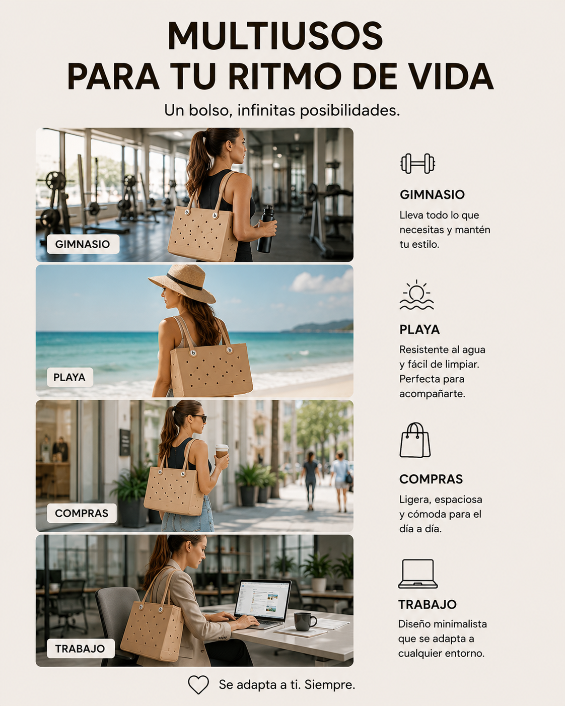 LUNARA™ EVA Tote Bag | Bolso Impermeable